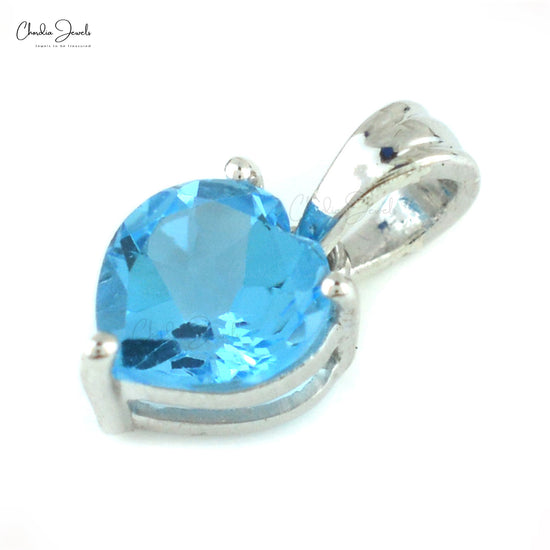 Load image into Gallery viewer, Sky Blue Topaz Gemstone Silver Pendant
