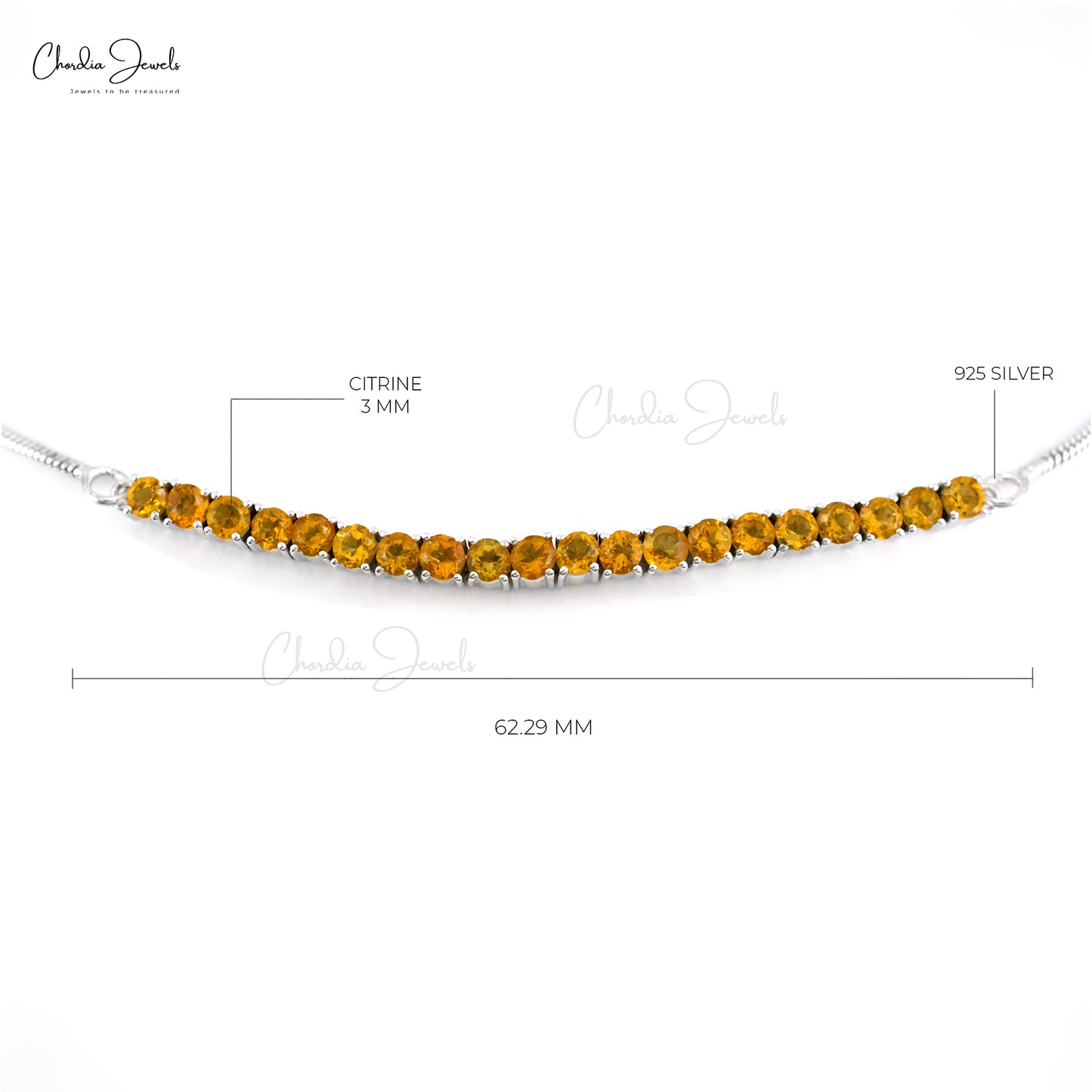 100% Natural Citrine Bracelet 925 Sterling Silver Tennis Jewelry Prong Set Fashion Jewelry At Wholsale Price