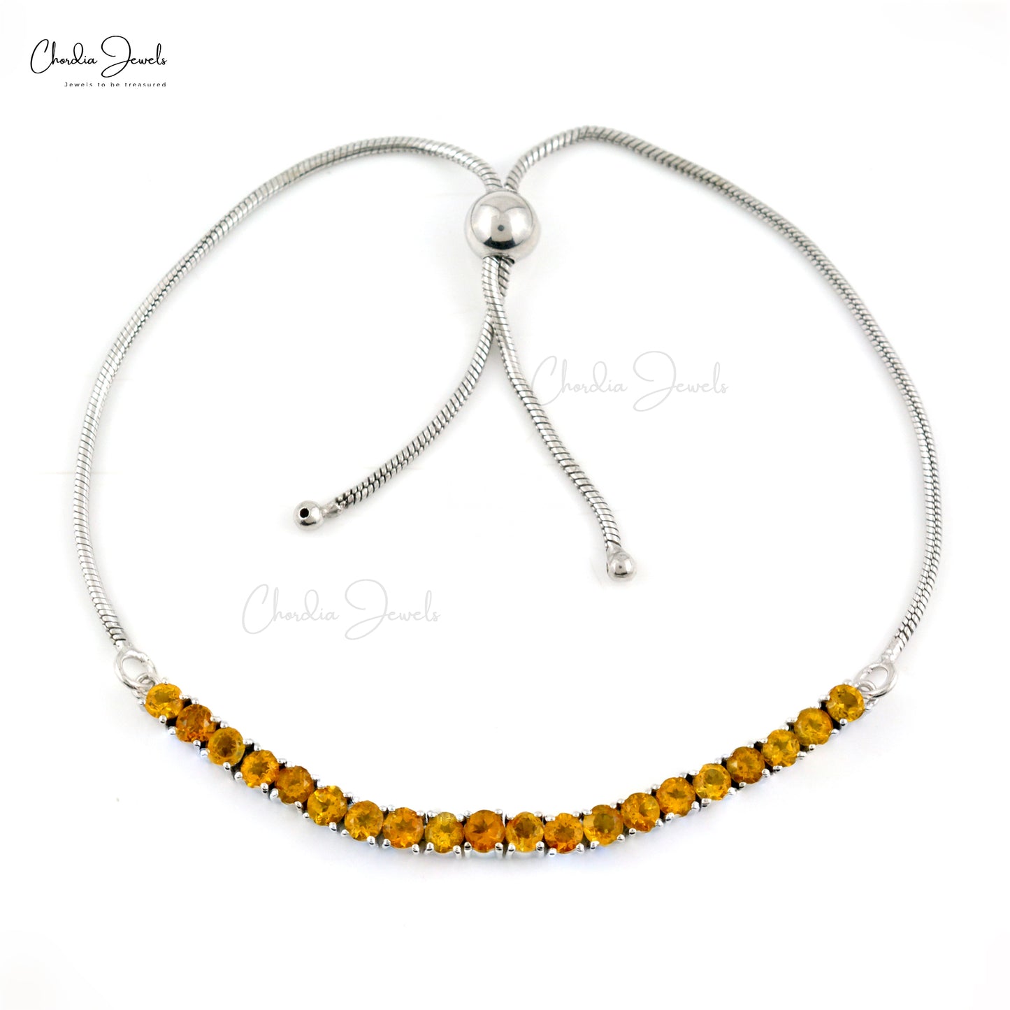 Load image into Gallery viewer, 100% Natural Citrine Bracelet 925 Sterling Silver Tennis Jewelry Prong Set Fashion Jewelry At Wholsale Price
