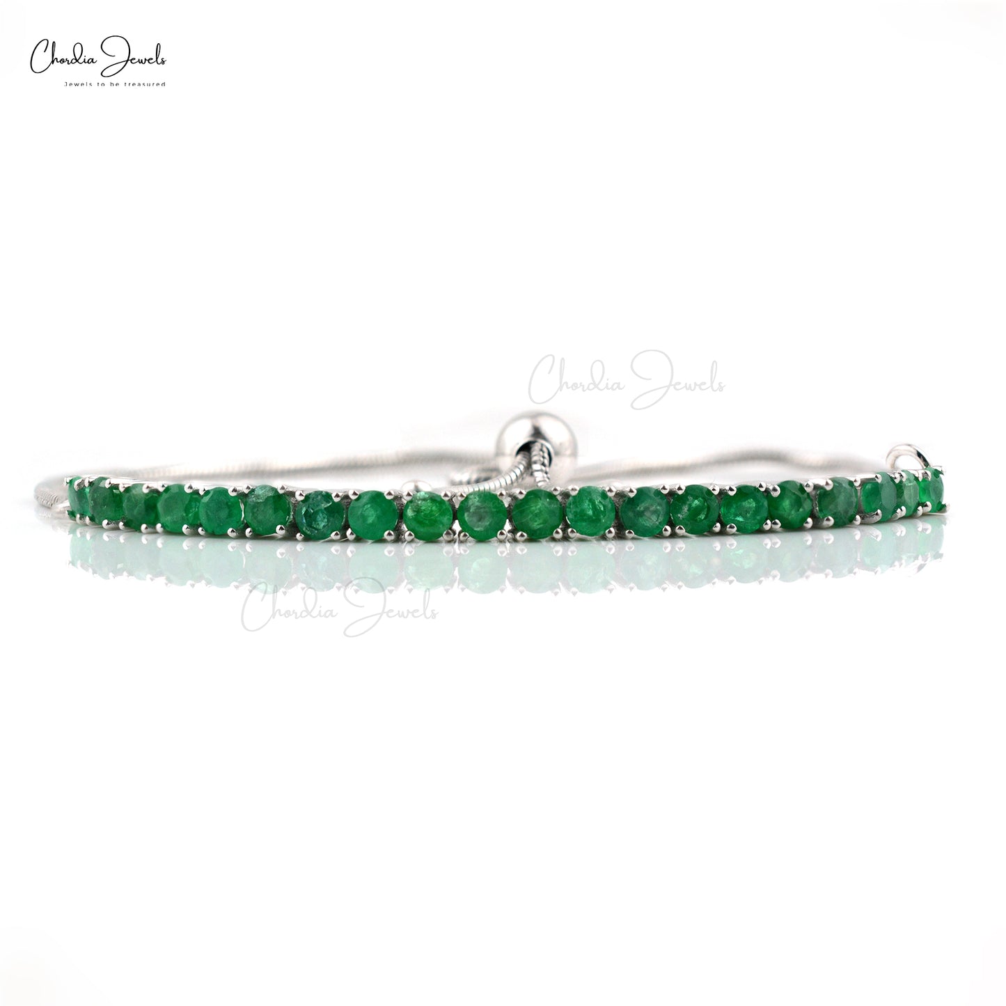 Spectacular Beauty of Nature Ruby Emerald .925 Sterling Silver handmade  Bracelet - model #8-cze-23-35