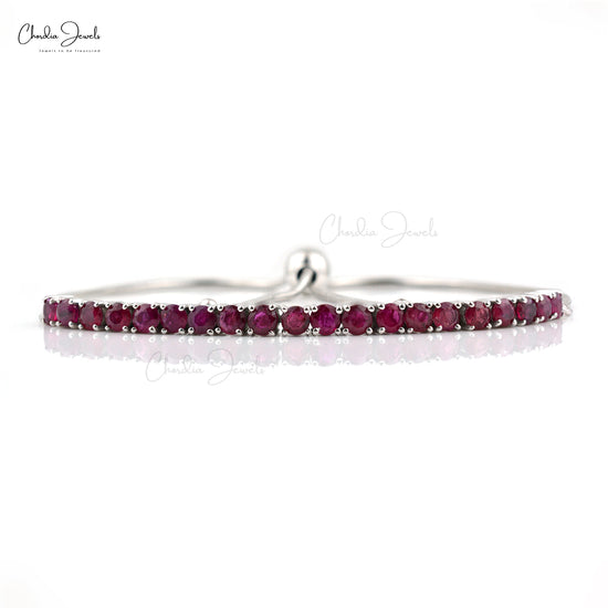 Load image into Gallery viewer, Ruby Gemstone Silver Bracelet Gift For Best Friend Zircon Infinity Bracelet  

