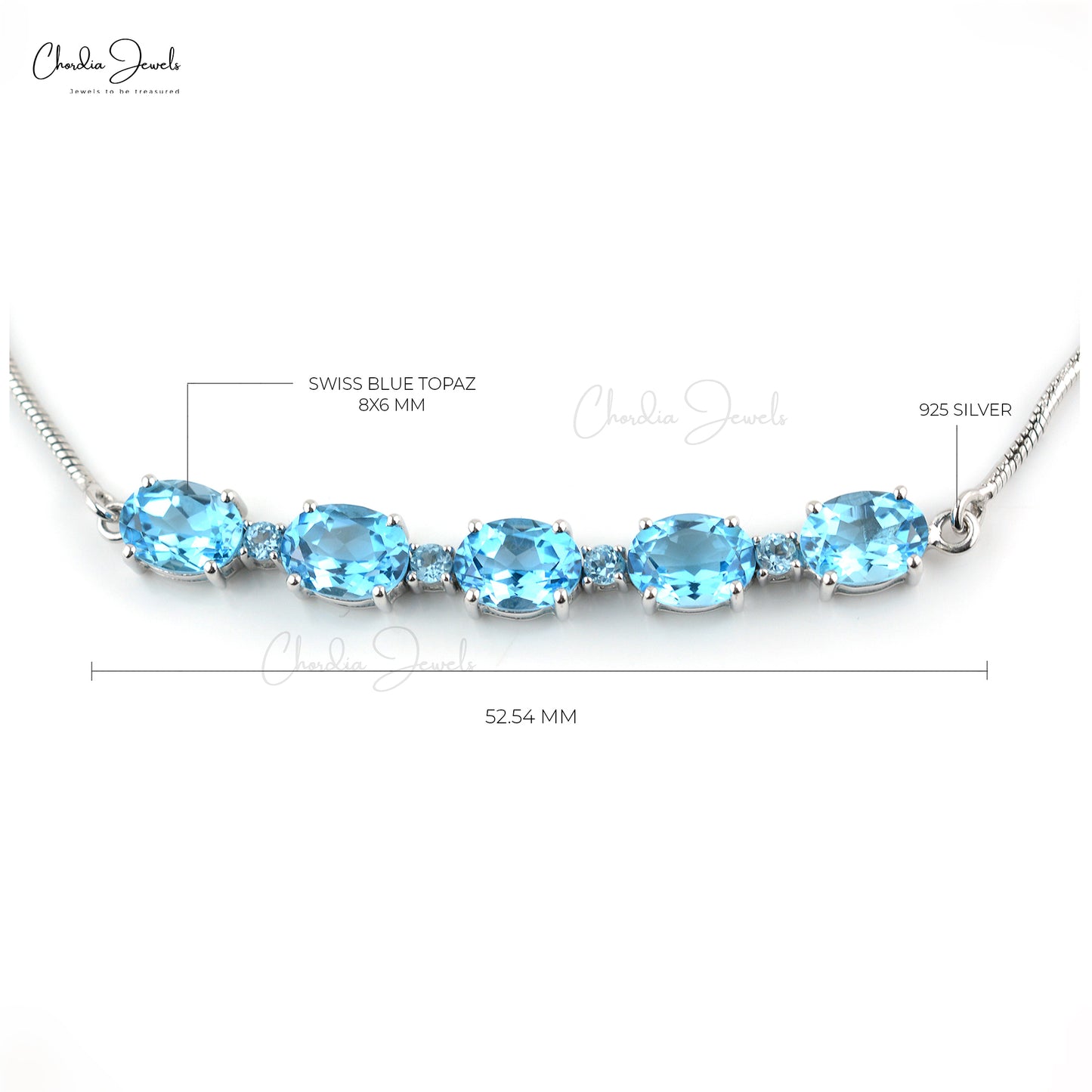 High Finish Jewelry At Discount Price 925 Sterling Silver Natural Swiss Blue Topaz Flexible Tennis Bracelet Prong Set Fashion Jewelry