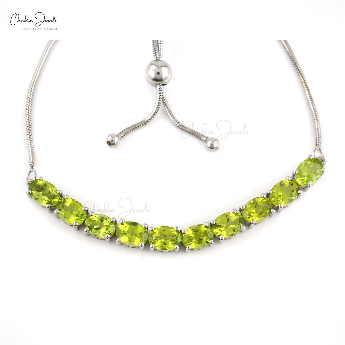 Top Manufacturer Authentic Peridot Bracelet 925 Sterling Oval Cut Gemstone Sliver Jewelry August Birthstone Jewelry At Offer Price