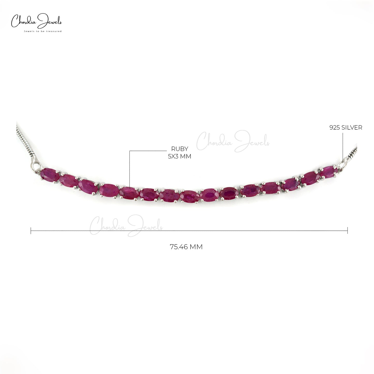 Load image into Gallery viewer, Genuine Ruby Tennis Bracelet 925 Sterling Silver Gemstone Fine Silver Wedding Jewelry At Discount Price
