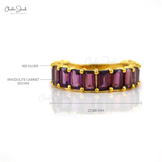 Load image into Gallery viewer, Top Manufacturer Genuine Rhodolite Garnet Eternity Ring In 925 Sterling Silver January Birthstone Eternity Band At Wholesale Price
