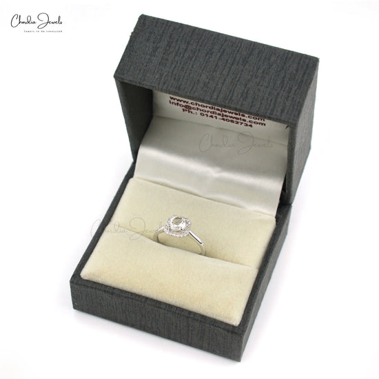 Top Quality 925 Sterling Silver Rings At Wholesale Price White Topaz and Natural  White Zircon Halo Ring For Women