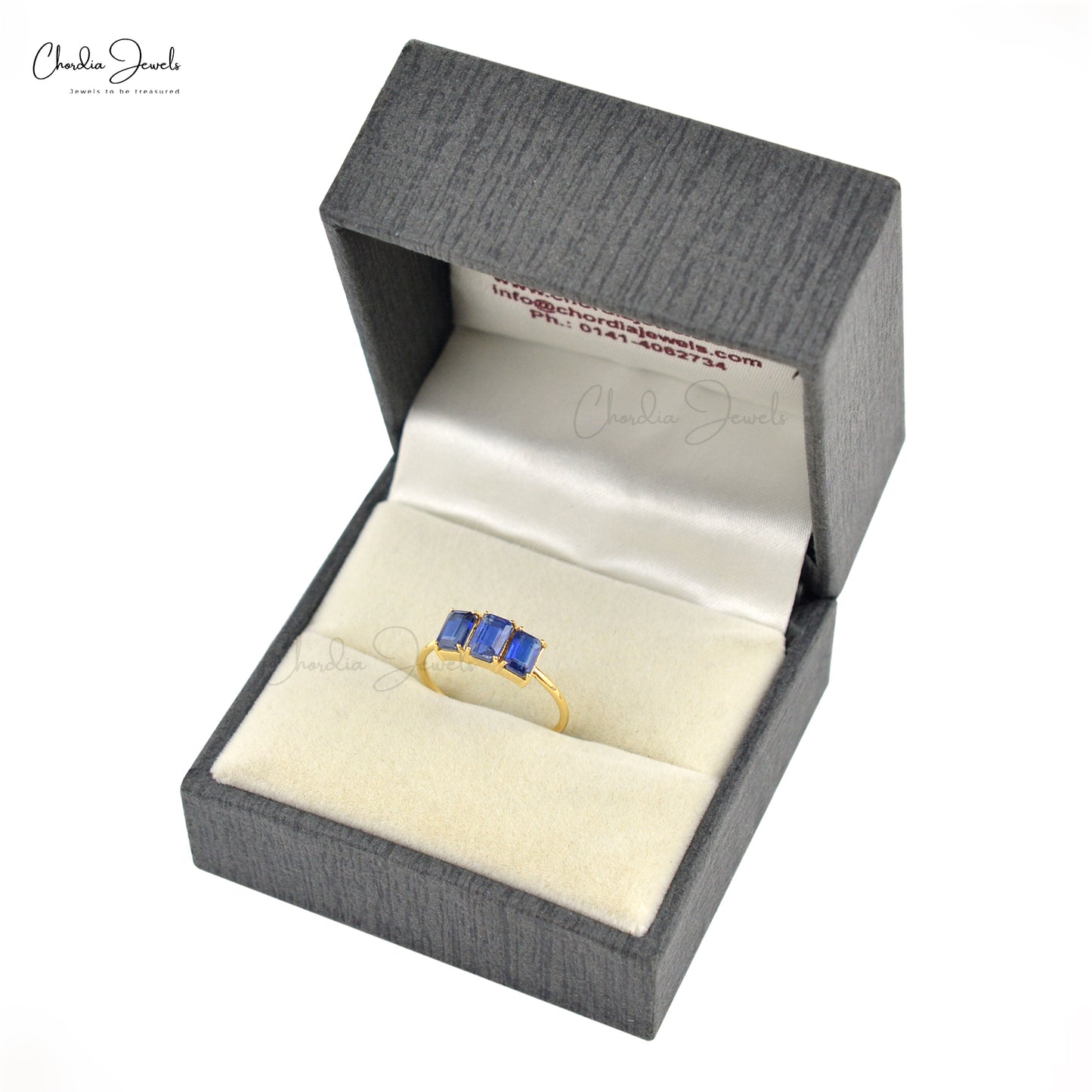 Load image into Gallery viewer, Top Grade 925 Sterling Silver 3 Stone Ring For Gift With Kyanite Gemstone Jewelry From Top Wholesaller At Offer Price
