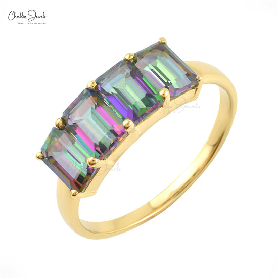 Load image into Gallery viewer, Mystic Topaz Gemstone Silver Ring Anniversary Ring
