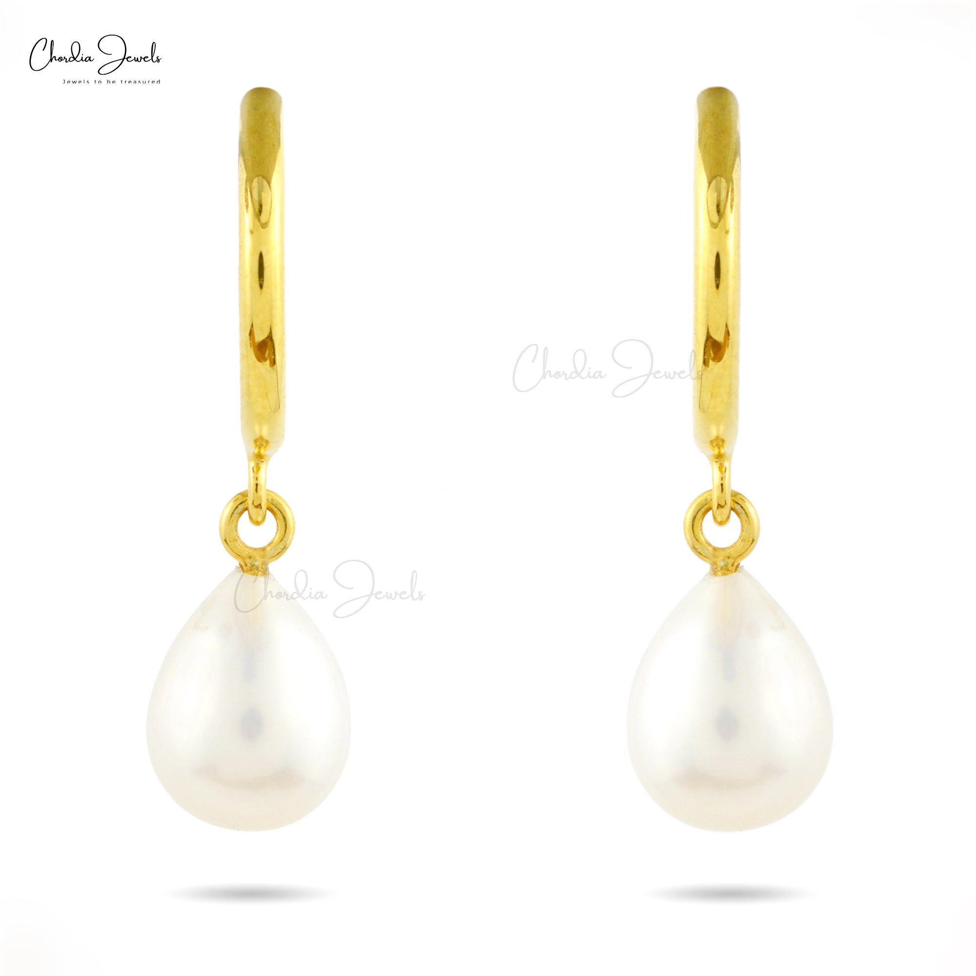 100 Natural Pearl Dangling Earrings In 925 Sterling Silver Drill Set
