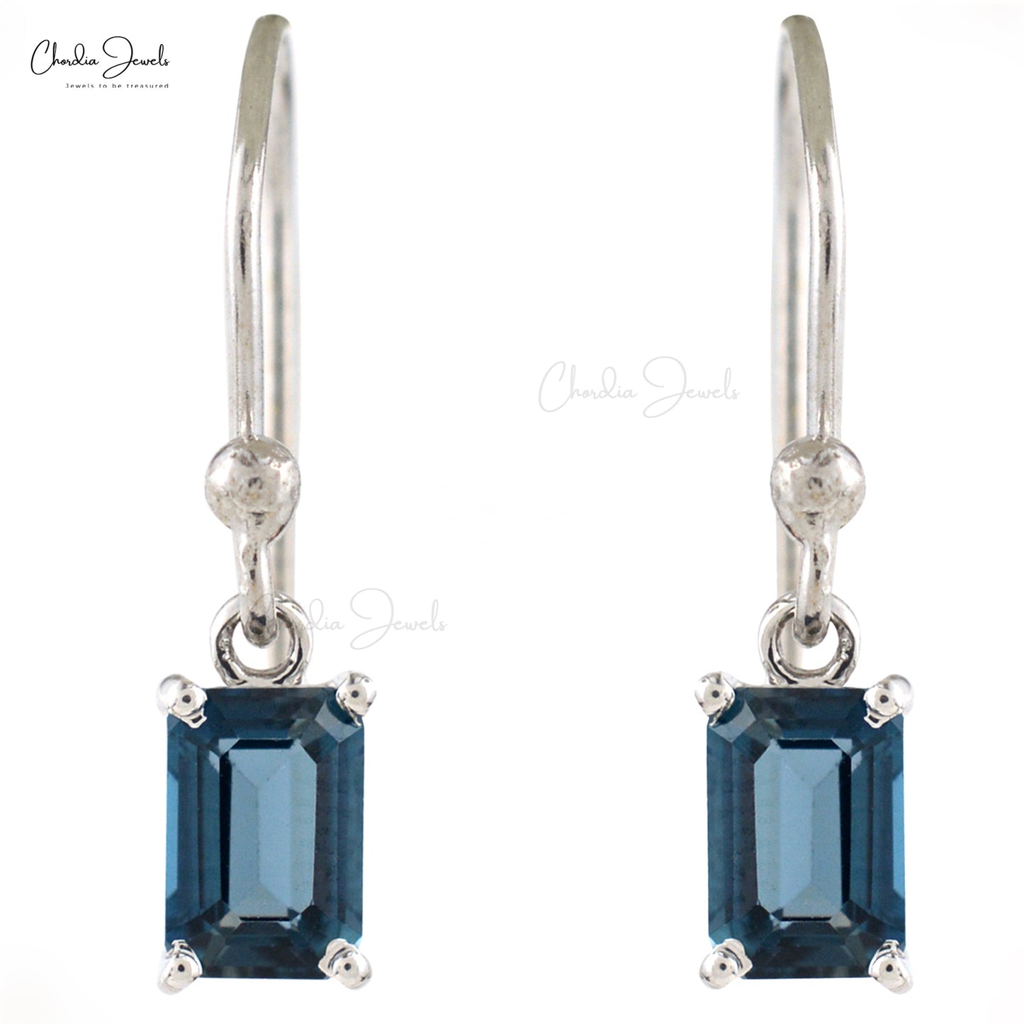 925 Sterling Silver London Blue Topaz Dangle Earrings For Women From Top Wholesaler At Offer Price