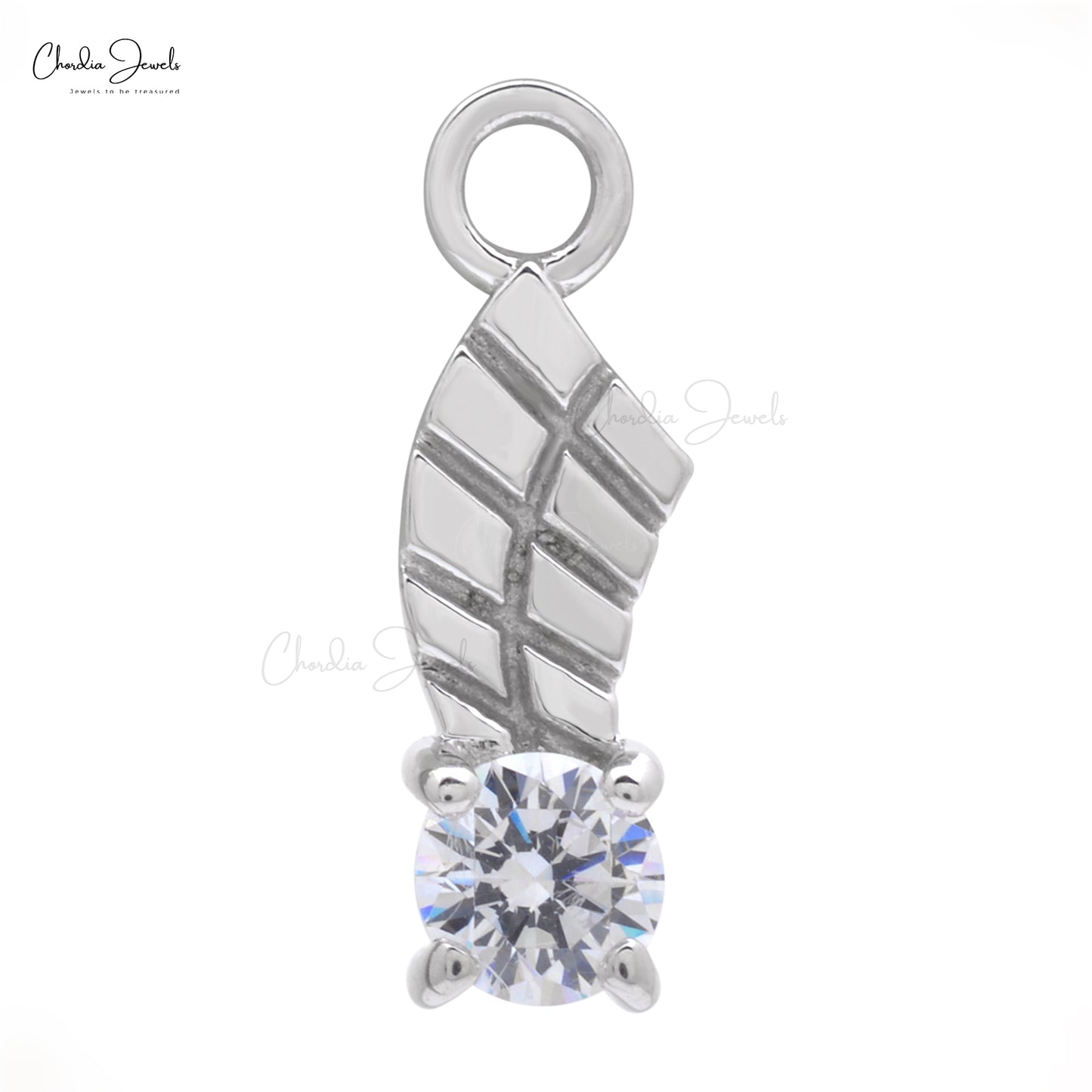 Cubic Zircon Gemstone Silver Pendant