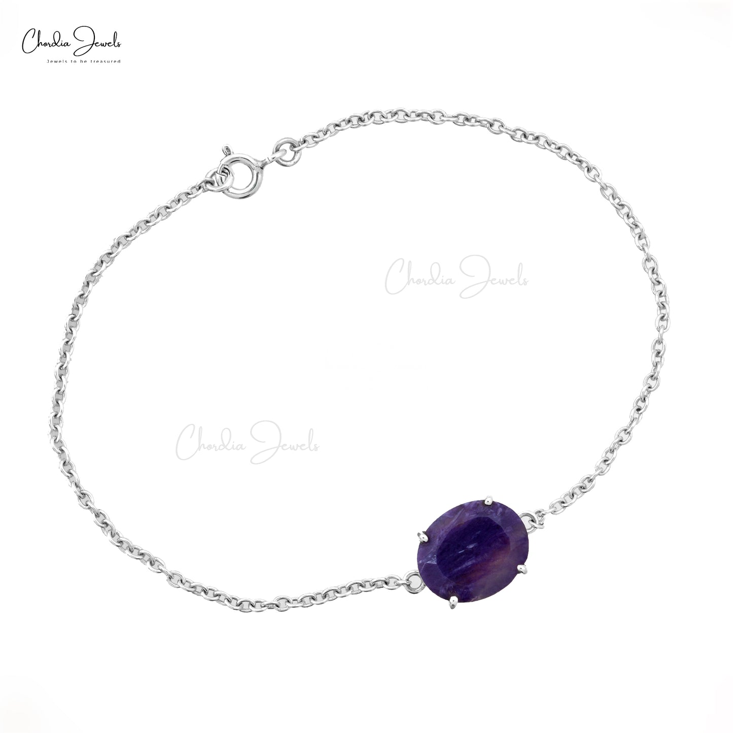 Natural Charoite Flexible Bracelet In 925 Sterling Silver Oval Gemstone Jewelry From Top Supplier At Offer Price