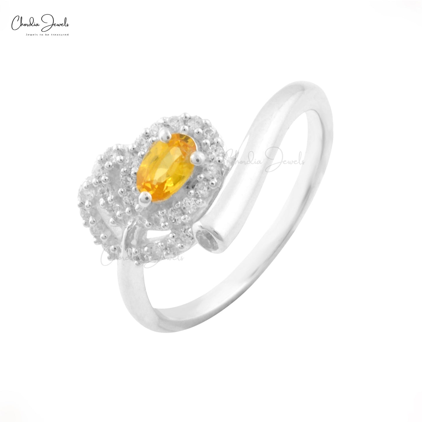 Load image into Gallery viewer, Yellow Sapphire Gemstone Silver Ring

