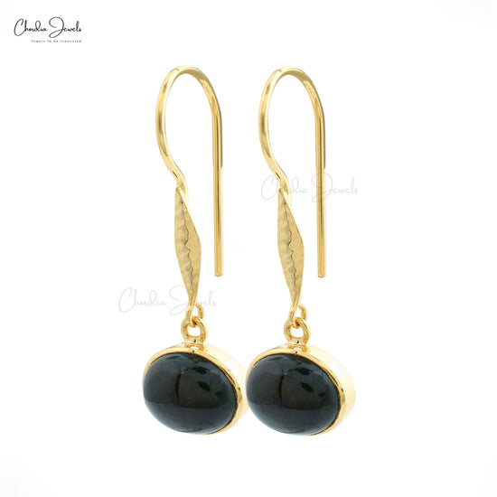Load image into Gallery viewer, Black Opal Gemstone Silver Earrings Silver Earrings

