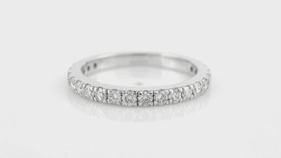 Load and play video in Gallery viewer, 0.78 Carat SI/H-I Quality White Diamond Half Eternity Band
