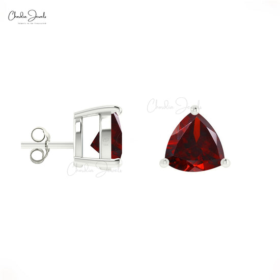  Garnet Stud Earring