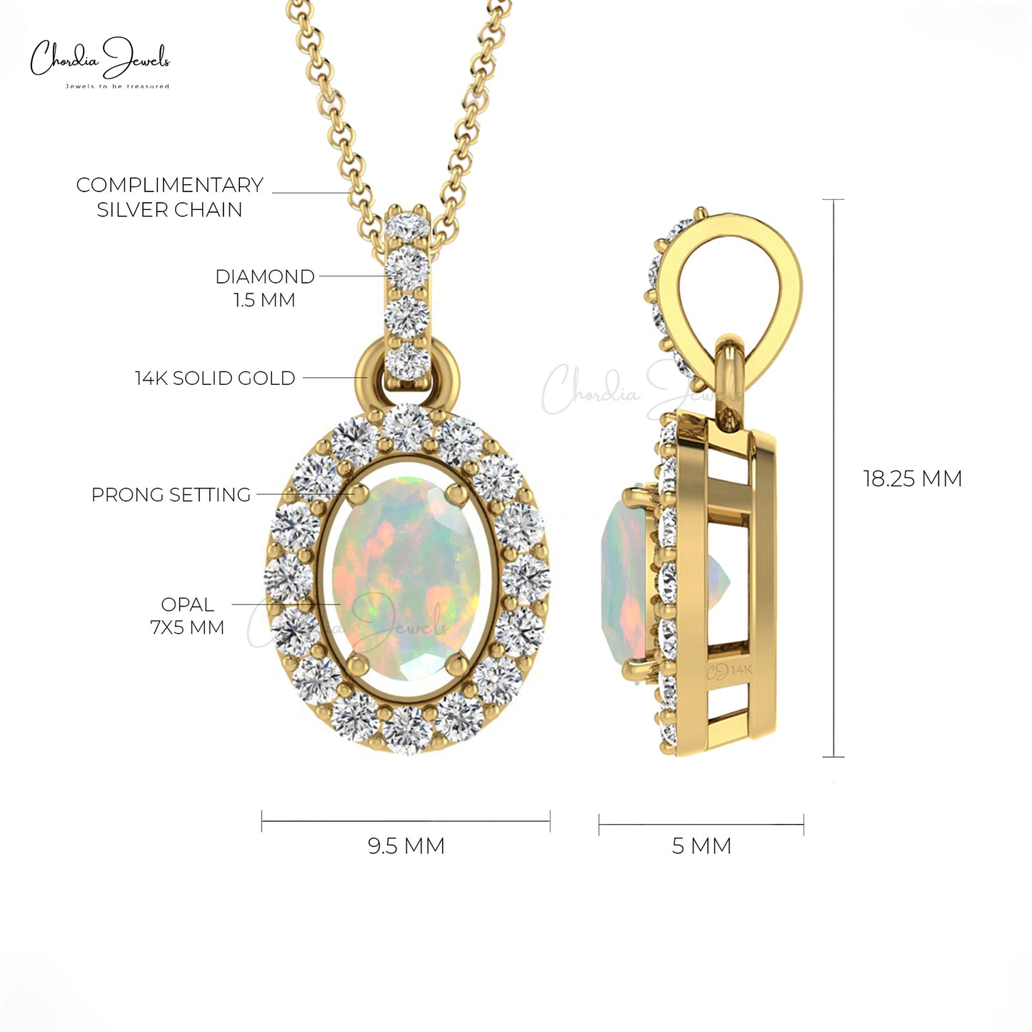 Dangle Gemstone Pendant