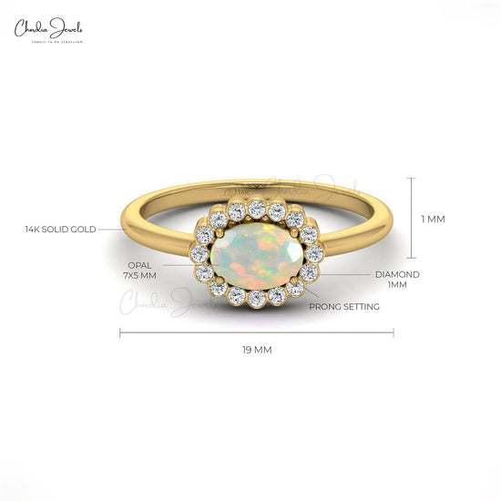 Fire Opal Promise Ring