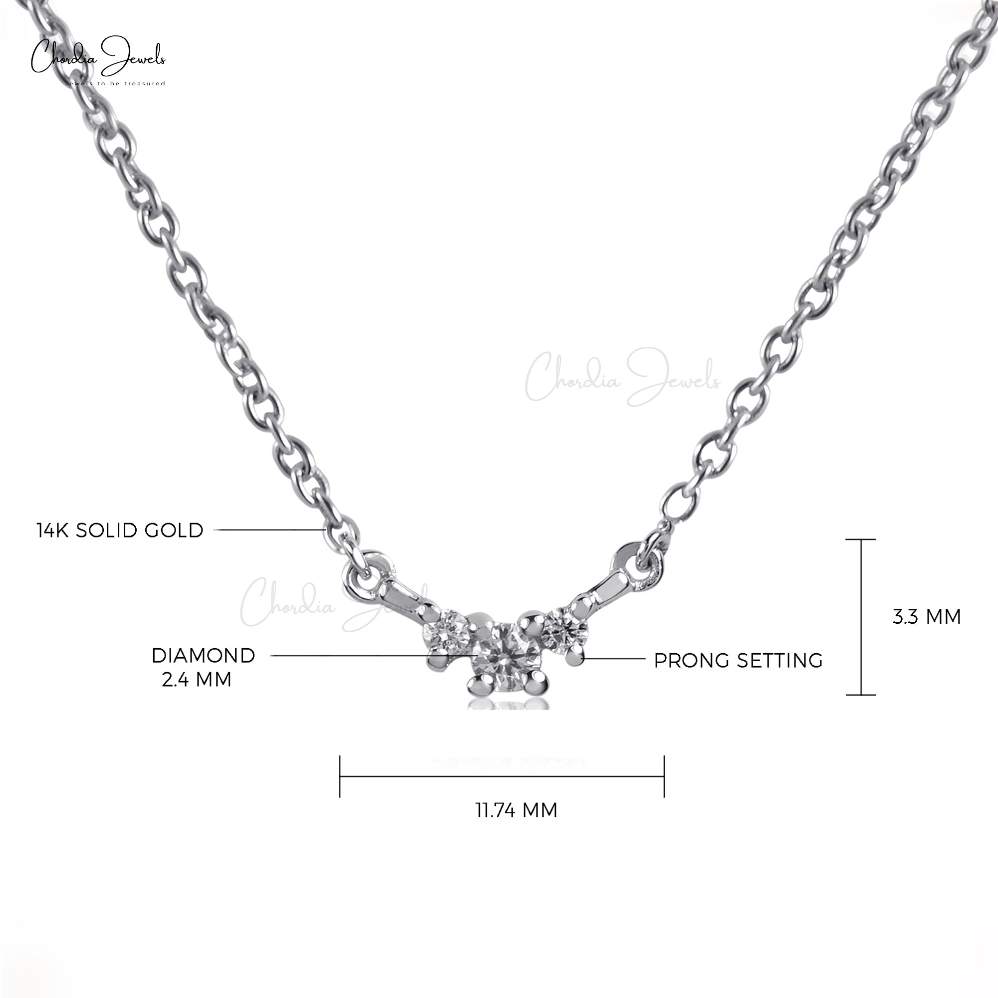 Minimalist white clearance gold necklace