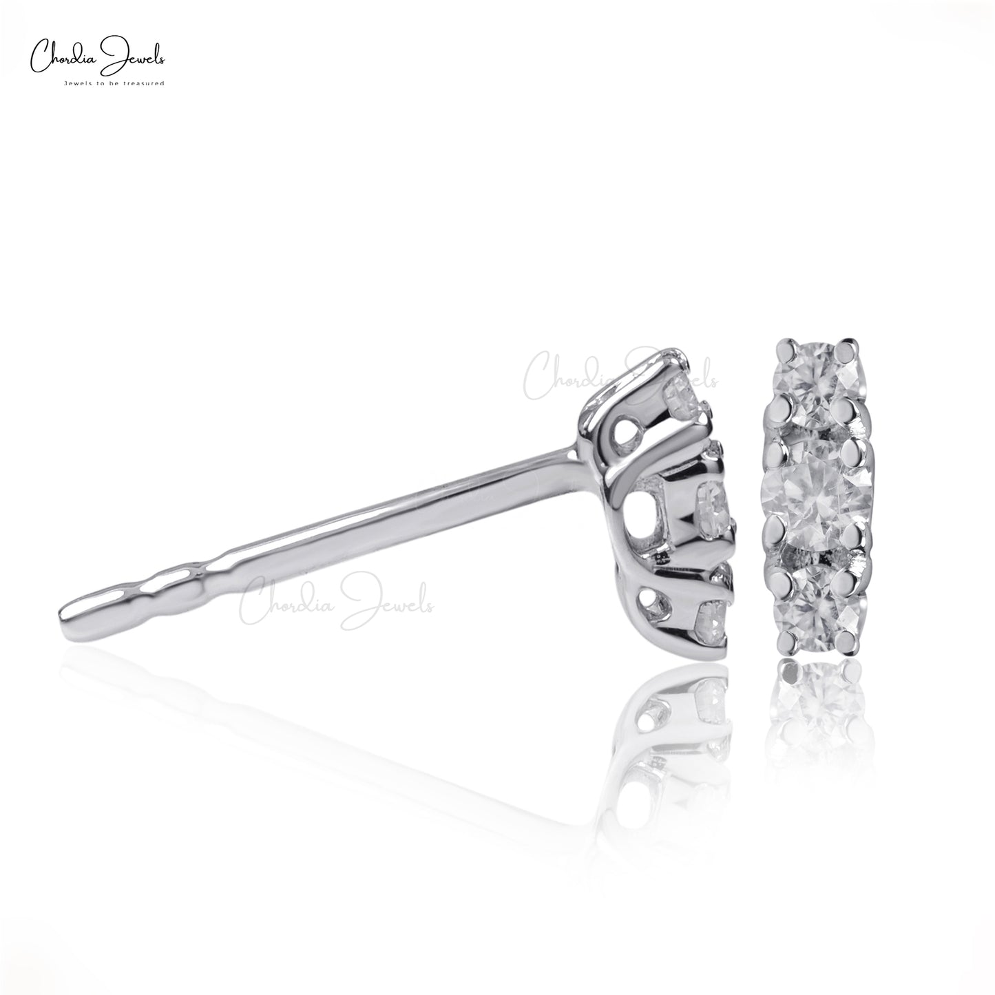 Natural Diamond Stud Earrings