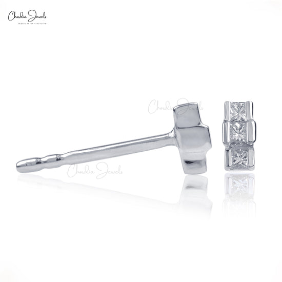 Buy Diamond 3 Stone Earrings