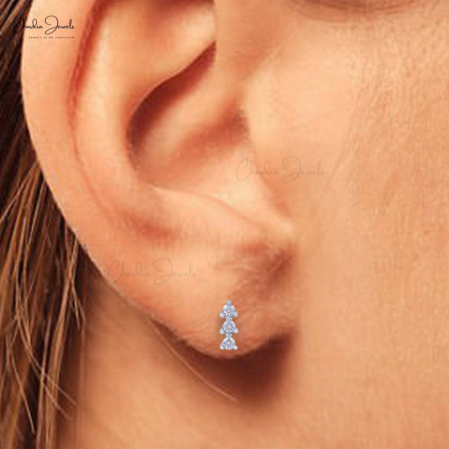 Minimalist Dainty Diamond Studs