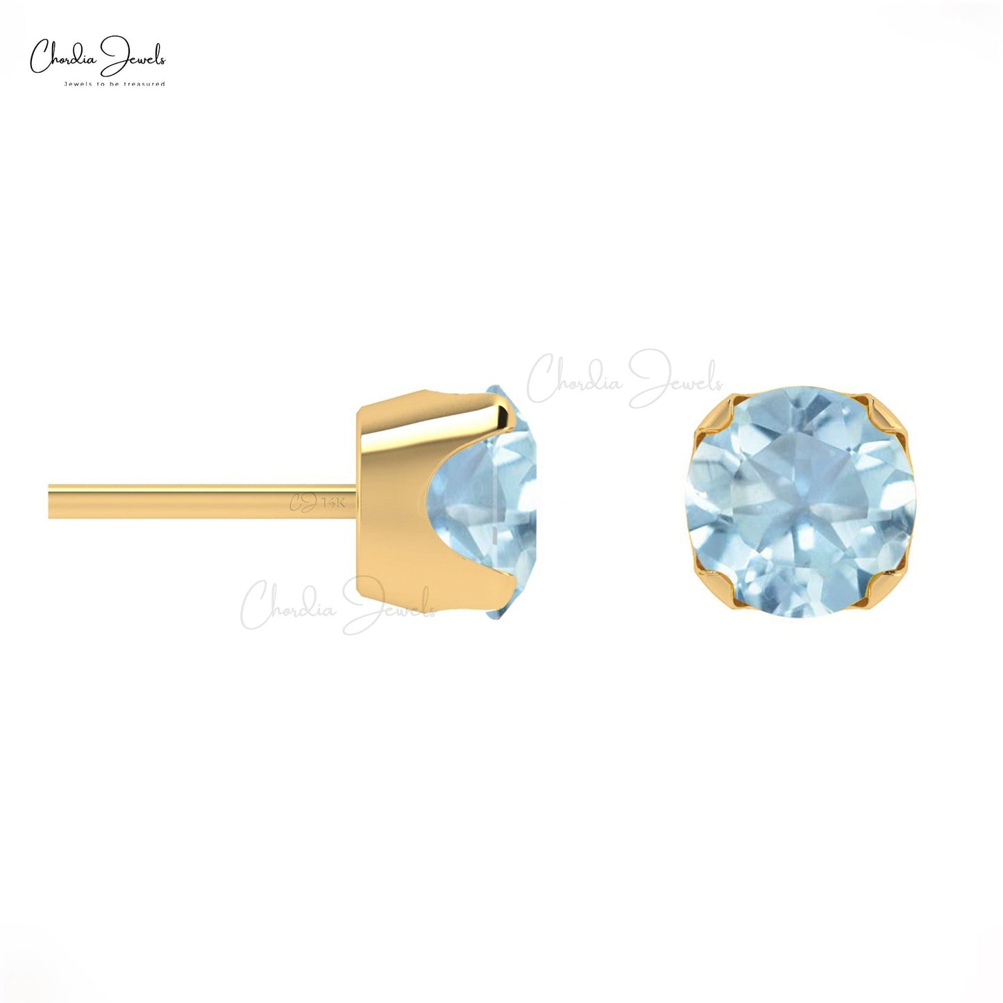 14k Solid Gold Gemstone Earrings