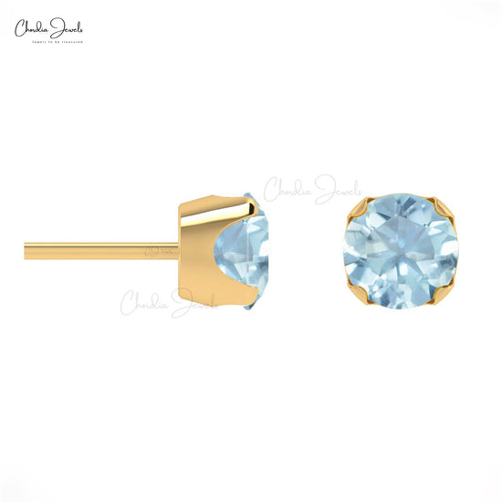 14k Solid Gold Gemstone Earrings