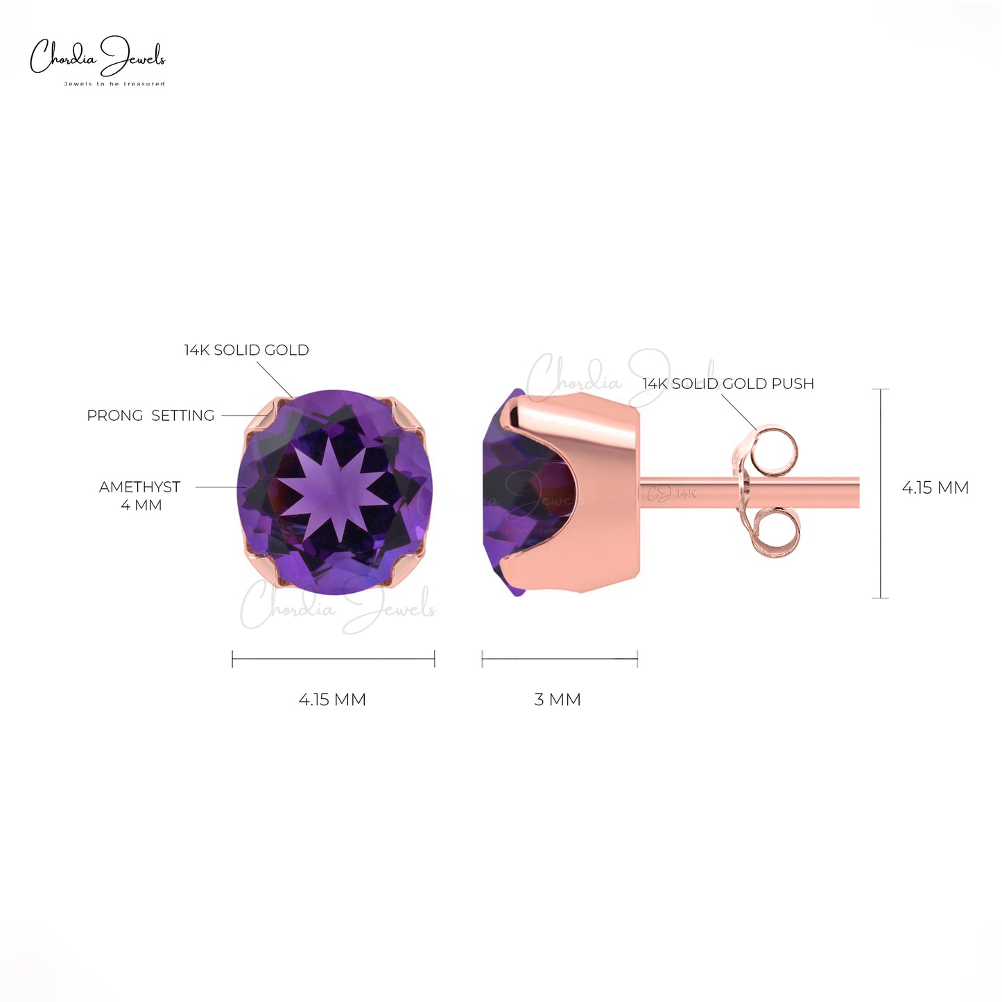 Push Back Stud Earrings