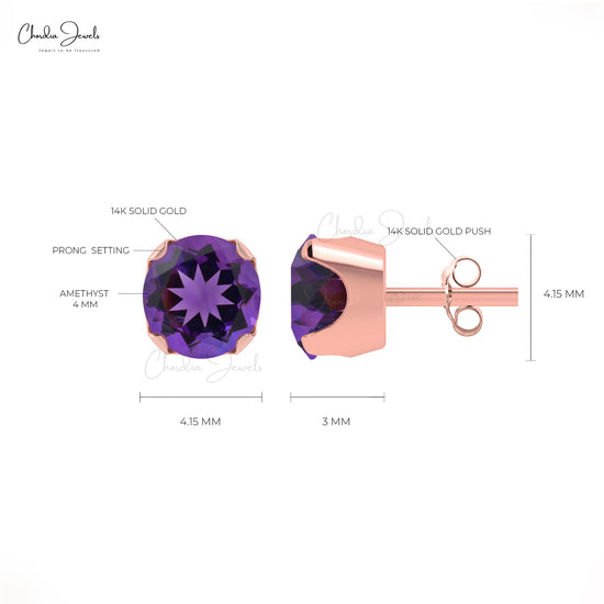 Push Back Stud Earrings