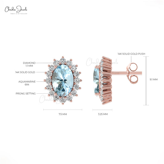 14k Solid Gold Push Back Studs