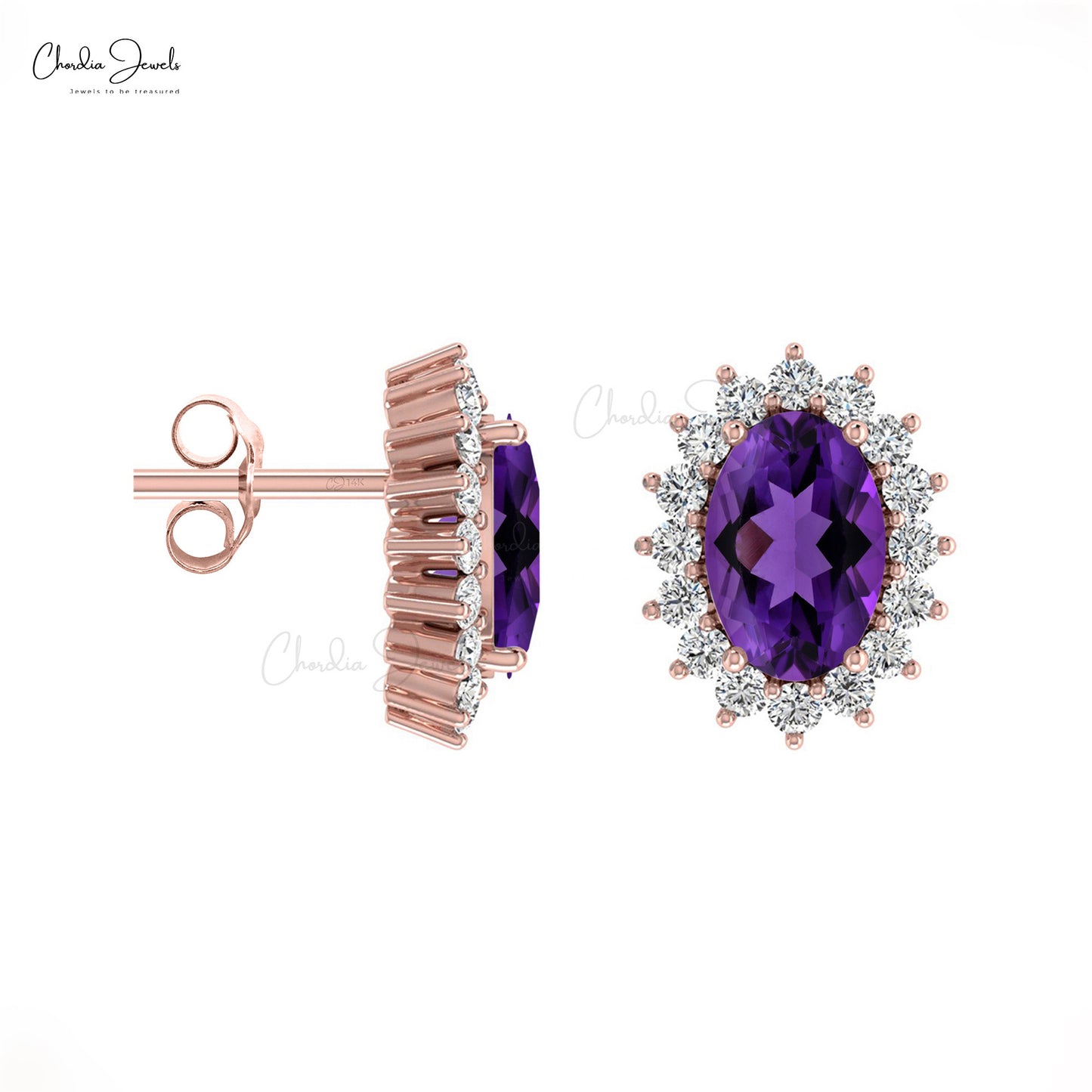 Purple wedding earrings deals