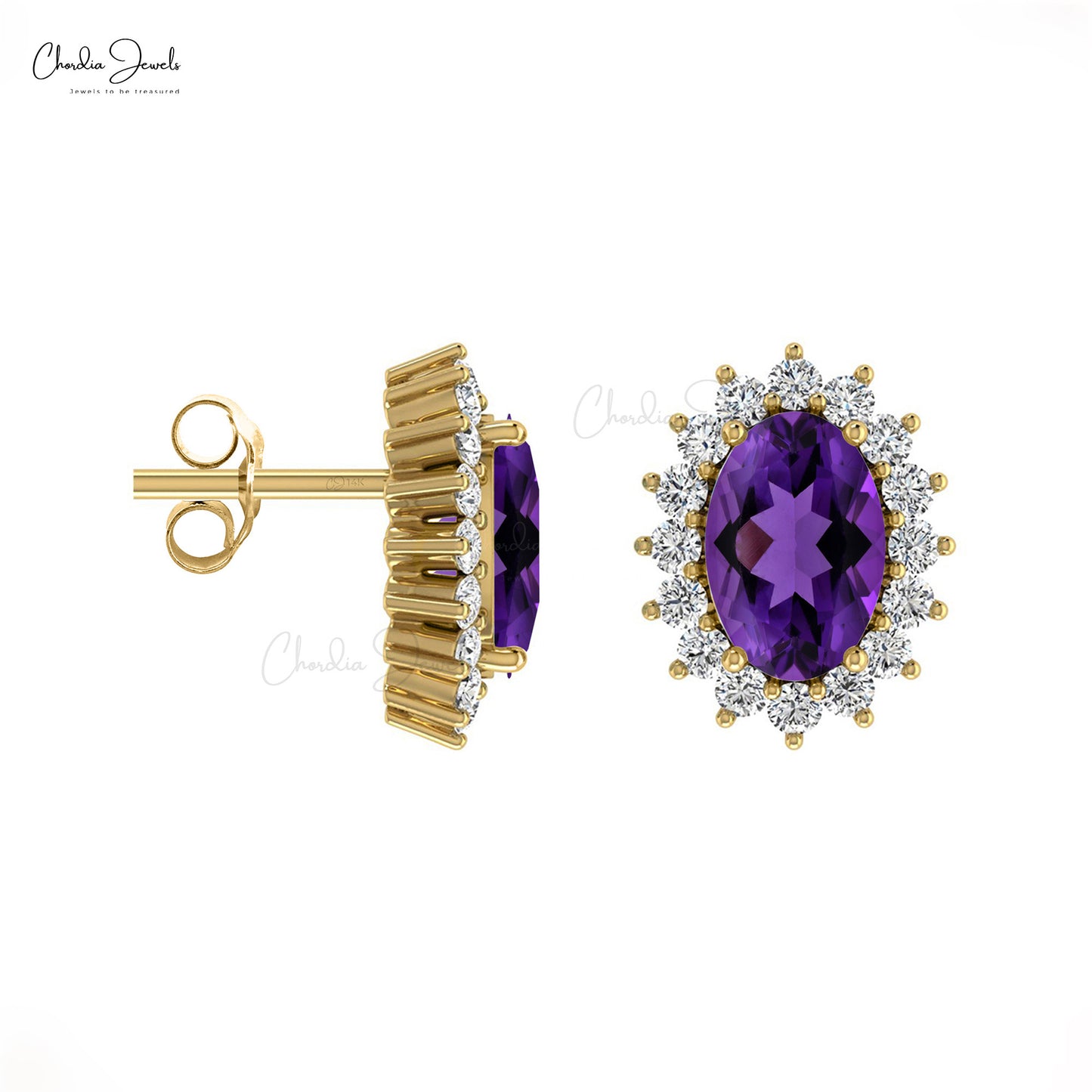 Halo Diamond Earrings