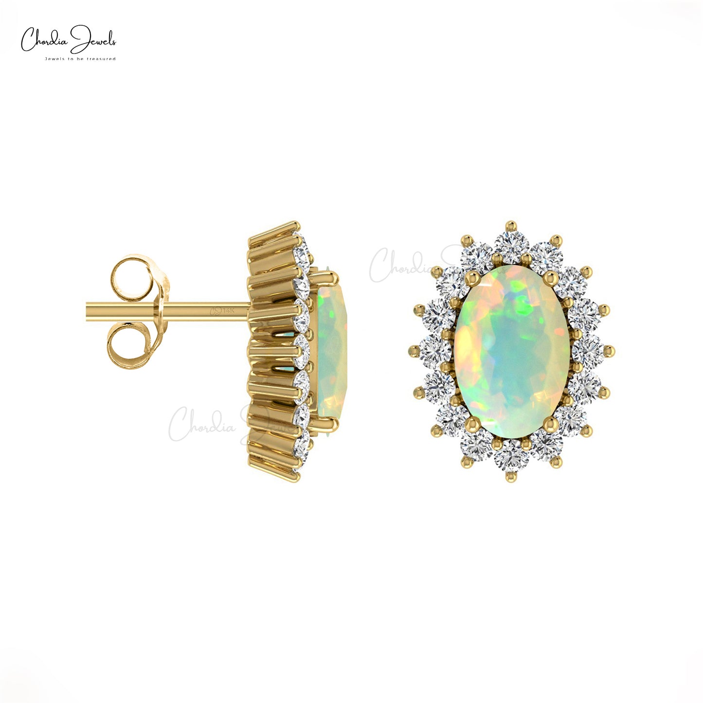 Diamond Halo Studs