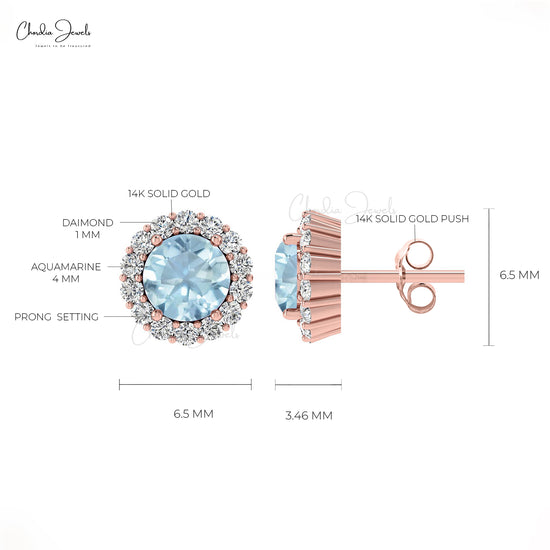 Prong Set Gemstone Studs