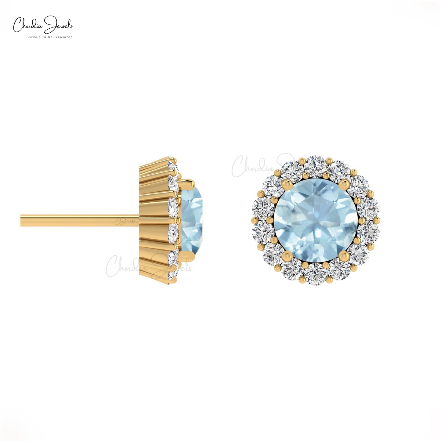 14k Solid Gold Push Back Studs