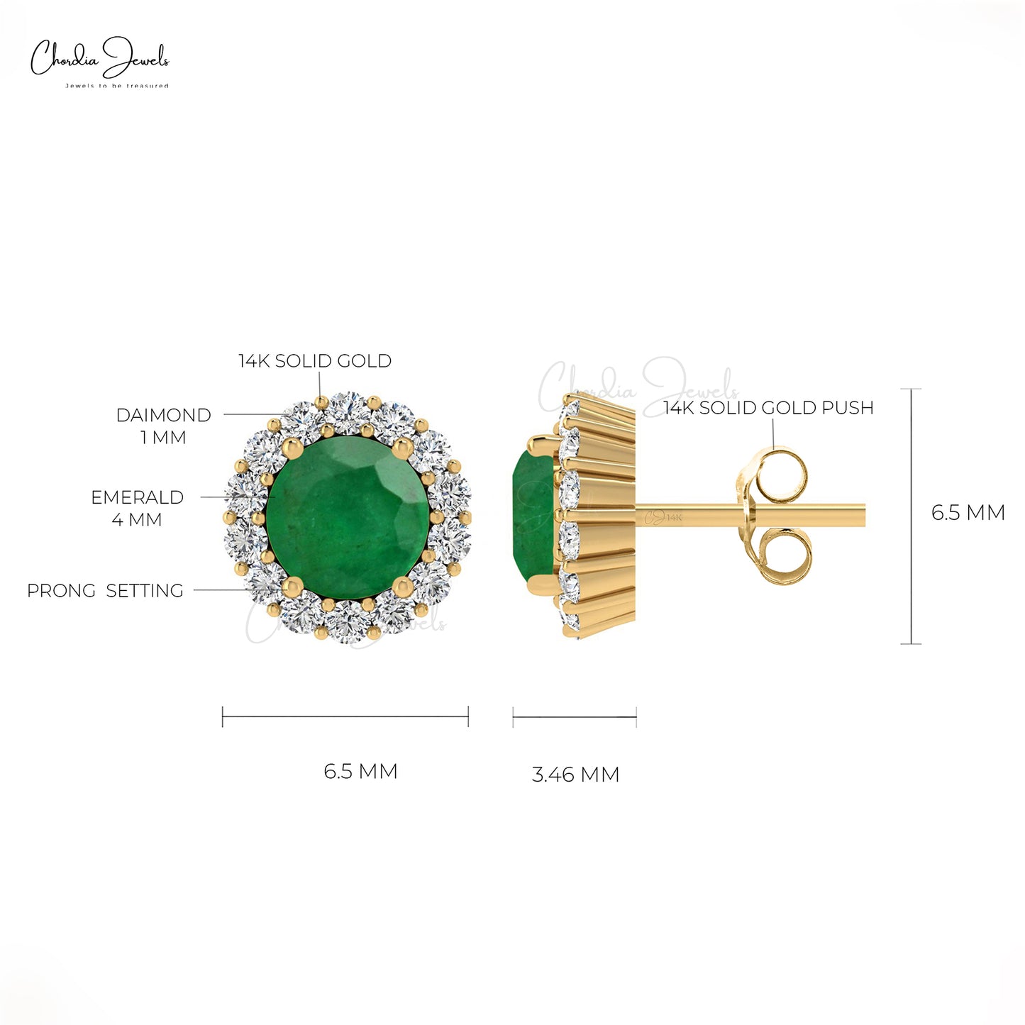 Emerald Gemstone Earrings