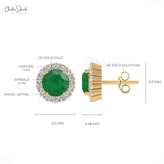 Emerald Gemstone Earrings