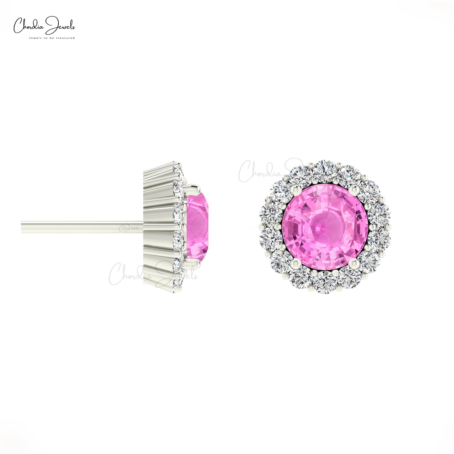 Buy Pink Sapphire Earrings