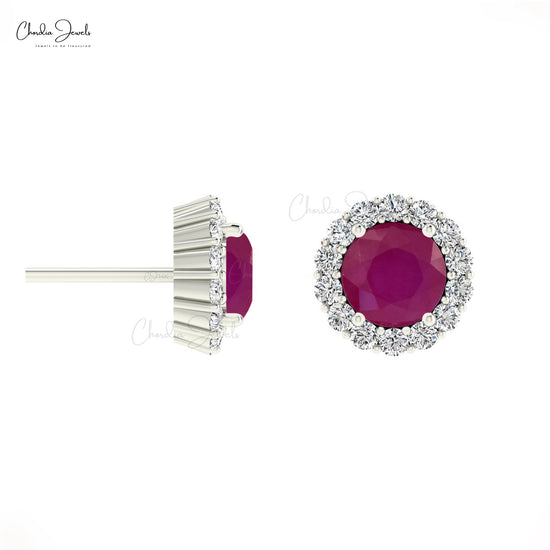 Ruby Studs Earrings