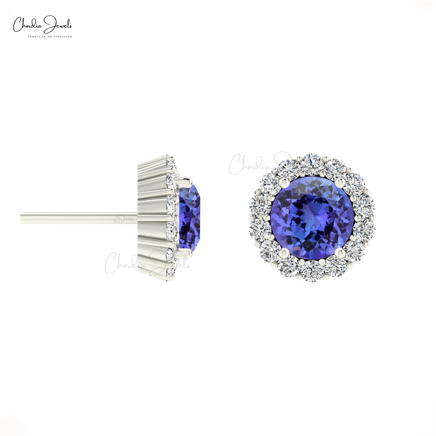 14k Solid Gold Stud Earrings