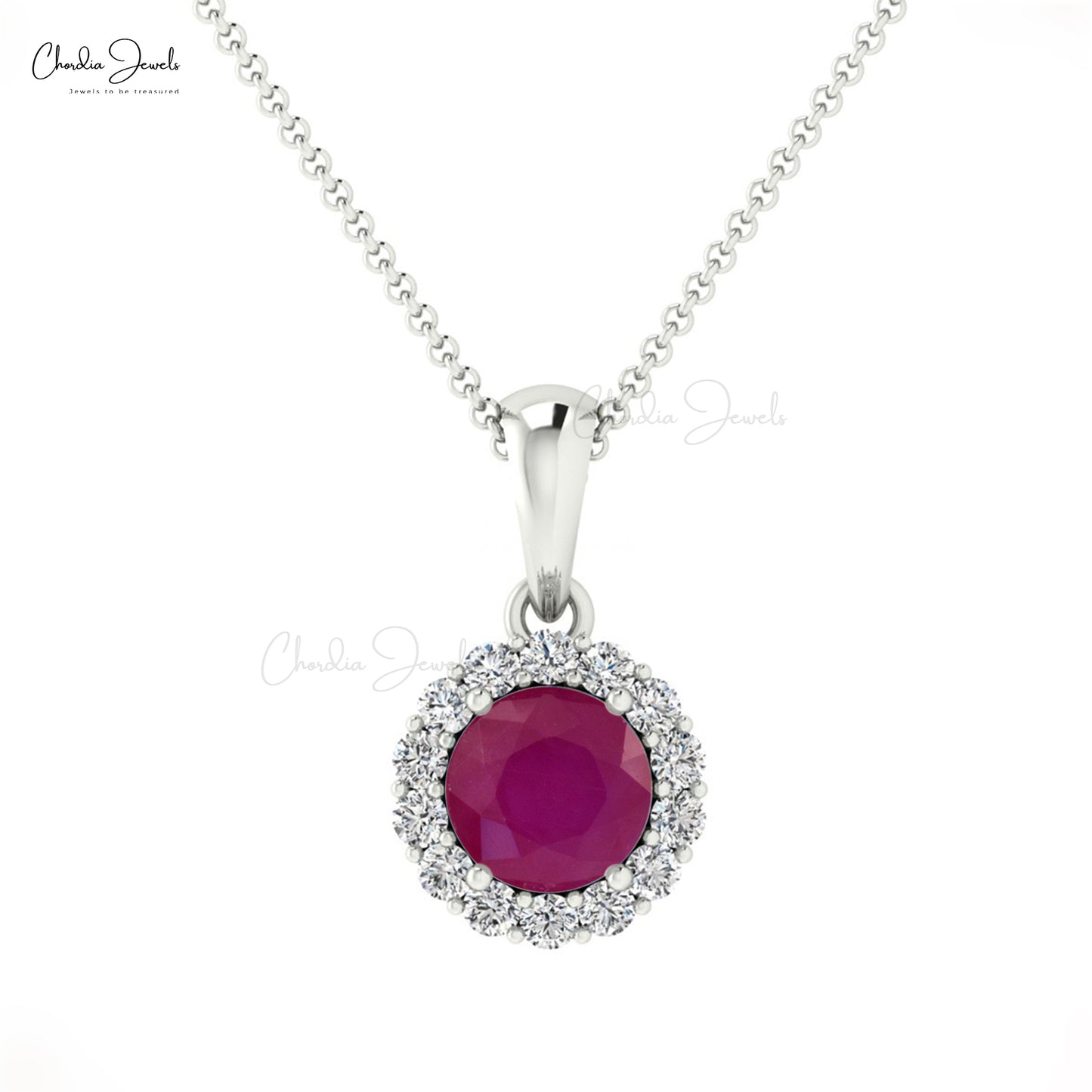 Load image into Gallery viewer, Designer Ruby Pendant
