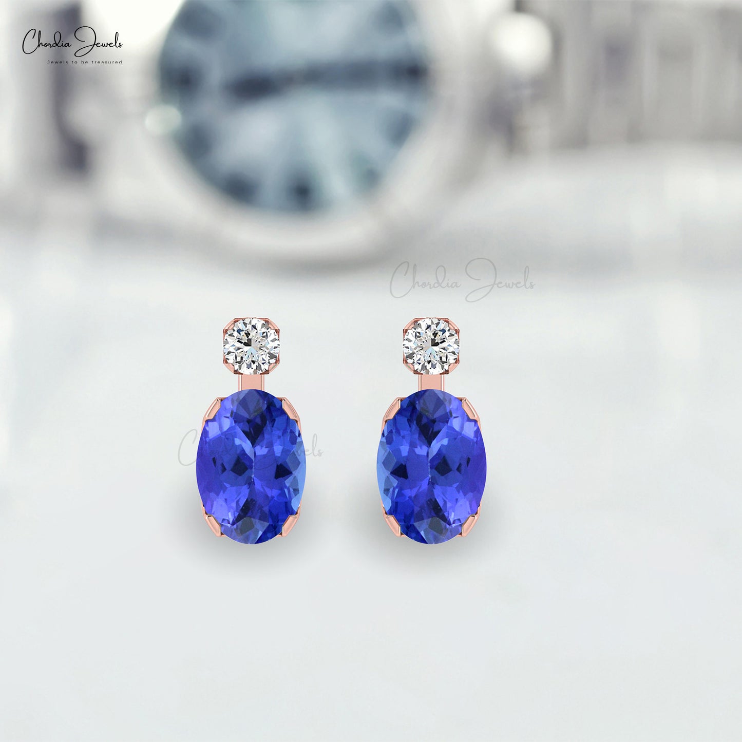 tanzanite stud earrings