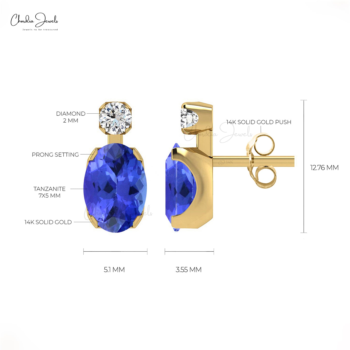 AAA Tanzanite Earrings