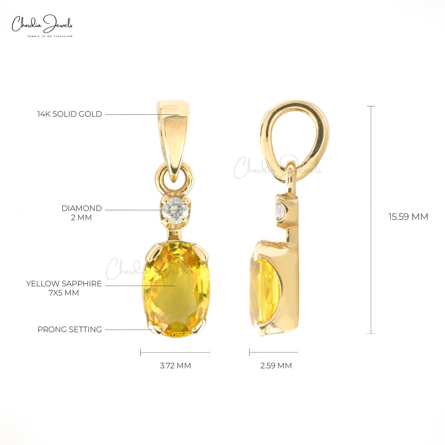 Buy Yellow Sapphire Pendants