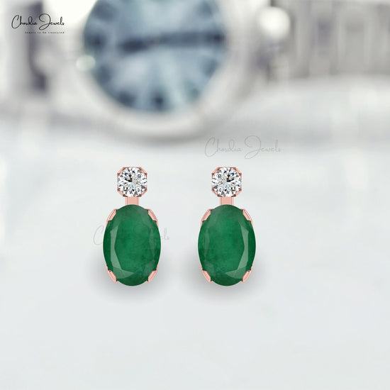 Celebrate every moment with these emerald stud earrings.