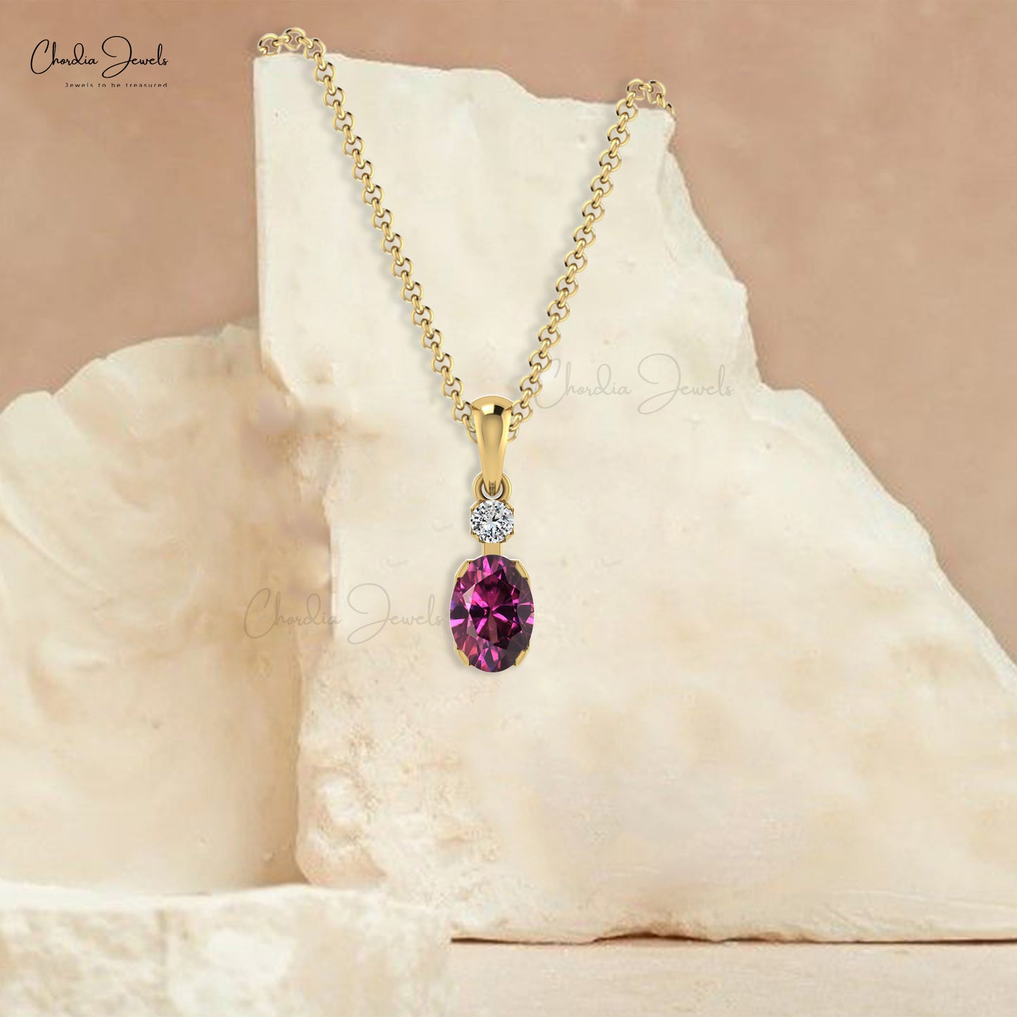 Pre Owned 18ct White Gold Diamond Amethyst Garnet and Citrine Pendant and  Chain ZP388 / pt miles jewellers