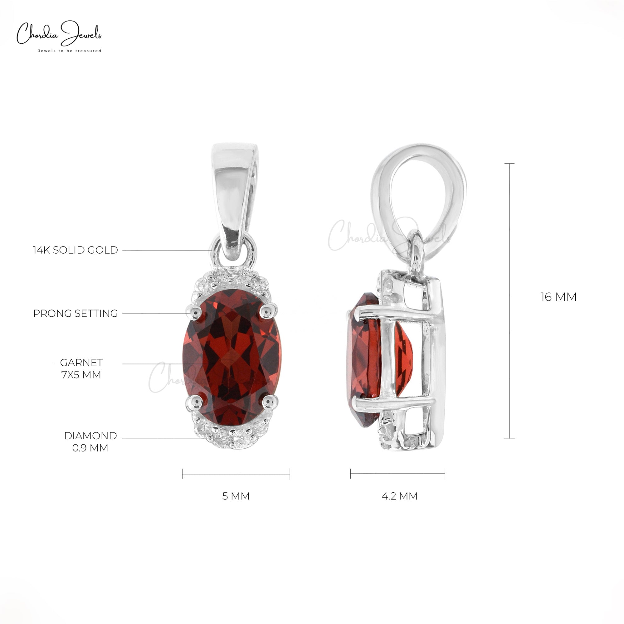 Genuine on sale garnet jewelry
