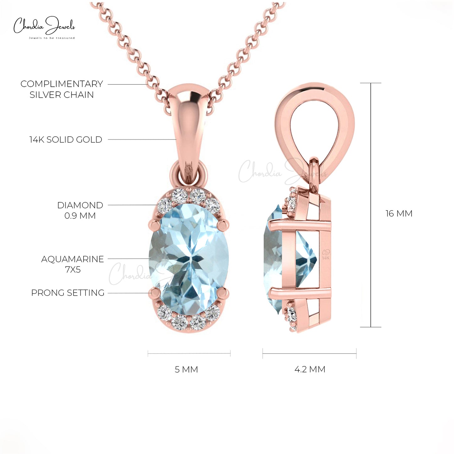 Oval Gemstone Pendant