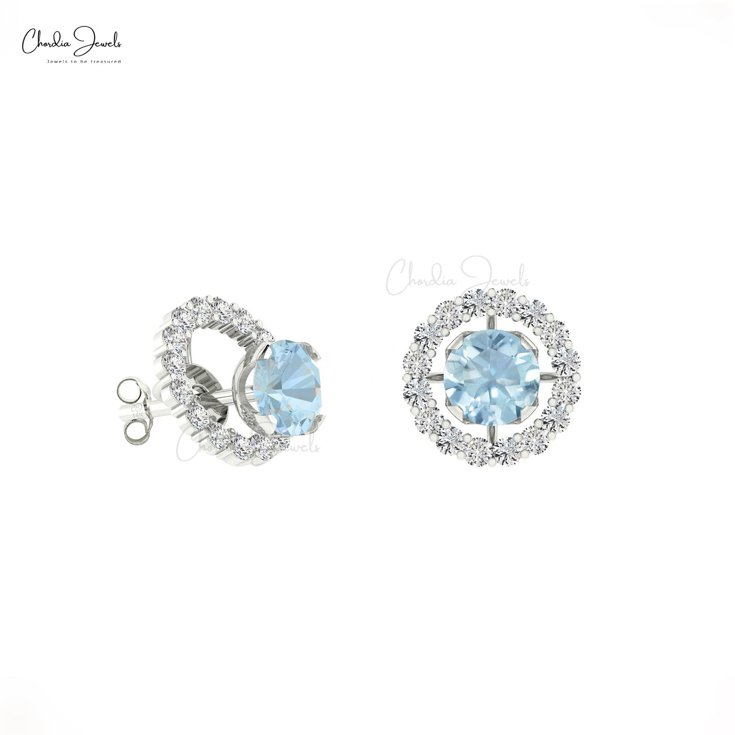 Natural Aquamarine Earrings